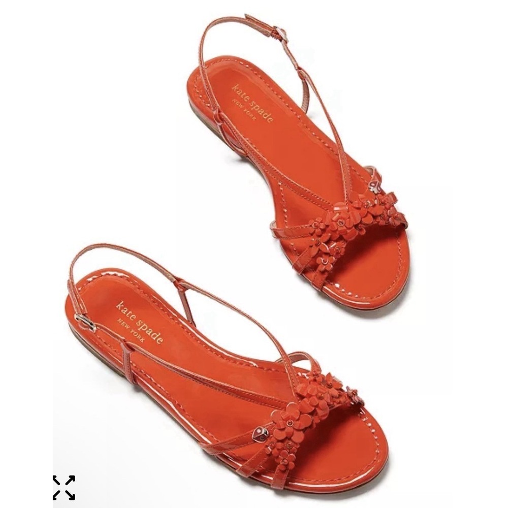 Kate Spade Shoes Nib Kate Spade Magnolia Sandal Tamarillo Size 5 Floral Orange